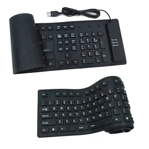 Soft silicone crimp keyboard Wired portable Mute keyboard Waterproof keyboard