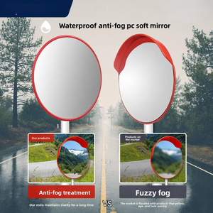 Miroir convexe rond de sécurité routière extérieur de 30 cm de diamètre en matériau PC de haute qualité avec un angle de vision de 130 degrés - Product Image 2
