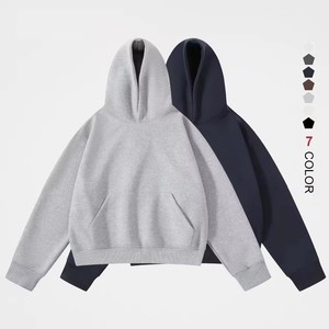 Sudadera con Capucha Extra Grande para Hombre, Color Sólido, Algodón French Terry, Estilo Casual para Otoño, Disponible en 7 Colores - Product Image 1