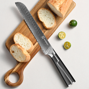 <span class=keywords><strong>Couteau</strong></span> à pain <span class=keywords><strong>de</strong></span> cuisine KEEMAKE, lame en acier Damas à 67 couches dentelée avec noyau VG10, <span class=keywords><strong>couteau</strong></span> <span class=keywords><strong>de</strong></span> chef <span class=keywords><strong>japonais</strong></span>, boîte cadeau incluse - Product Image 3