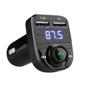 Émetteur FM Modulateur Aux X8 Kit Mains Libres Bluetooth pour Voiture Lecteur MP3 Audio de Voiture avec Charge Rapide 3.1A Chargeur USB Double pour Voiture - Product Image 1