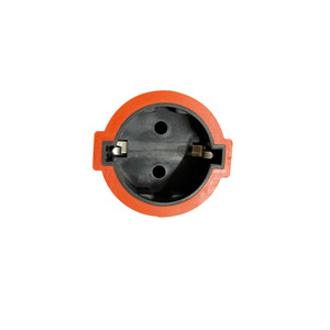 European Style Orange Red Extension <b>Cord</b> 1 Outlet C20 Plug Indoor <b>Lighting</b> Use PVC Flame Retardant - Product Image 2
