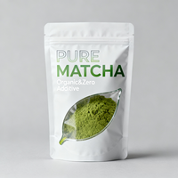 Poudre de Matcha imprimée personnalisée de qualité alimentaire Yinyang Stand up Bag Paquet en plastique étanche à l'humidité 200g 300g