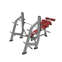 Banc de musculation inclinable en acier réglable pour exercices de pectoraux et bras, avec dispositifs de sécurité