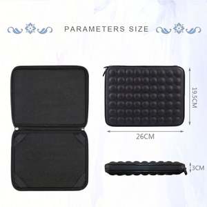 Funda de Almacenamiento para Tablet Multifuncional de EVA Negra Resistente, Moderna, Impermeable, a Prueba de Golpes, Diseño para iPad Pro/Air, Ligera para el Trabajo - Product Image 3