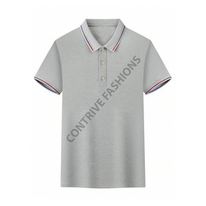Personalizado ligero de manga corta para los polos para los hombres con estilo bordado ropa informal corporativa de talla grande al por mayor - Product Image 1