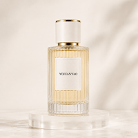 Vente en gros de flacons de parfum ronds en verre transparent de 30 ml, 50 ml, 100 ml, atomiseur vide, emballage de parfum de luxe personnalisé