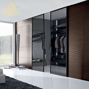 Design de luxe, prix commercial industriel, cadre mince en aluminium noir, <span class=keywords><strong>porte</strong></span> coulissante étroite avec poignée - Product Image 2