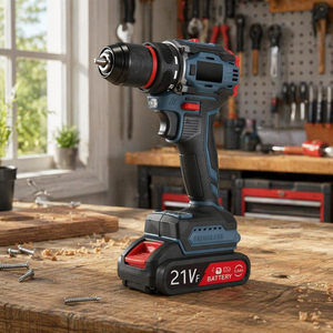 Taladro Inalámbrico Portátil de 18V/21V, sin Escobillas, con Batería, Juego de Herramientas Eléctricas Industriales Recargables, 21Nm de Torque, Mandril de 1/4 - Product Image 2