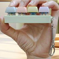 Rectangular Plastic Mechanical Keycap Keychain Candy Pastel Color Cartoon Anime Cute Fashionable Fingertip Toy Pendant Fidget
