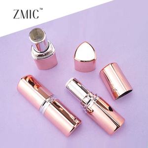 Tubi di rossetto vuoto oro rosa balsamo per le labbra tubi di olio di spruzzatura triangolare metallico forme di prisma rossetto tubi in una classe da soli - Product Image 2