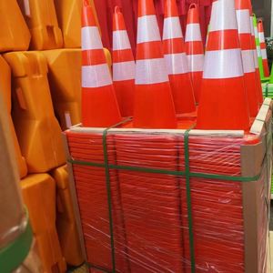 DingTian Semaforo a Cono 700MM <strong>Orange</strong> Reflective Portable PVC 70cm Traffic Warning Facilities Road <strong>Cone</strong> - Product Image 3