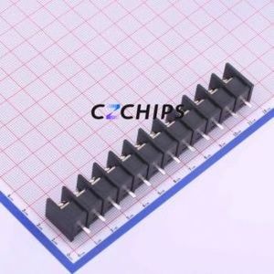 WJ45C-B-9.5-12P Barrier Terminal Block Through hole Component (THT),P=9.5mm Connector Two Sides 9.5mm 1x12P Straight Pin - Product Image 2