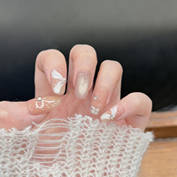Faux ongles à presser HYM, en plastique ABS, faits main, style mignon et tendance, personnalisables, couvrance totale, motif étoile, sans odeur, pour doigts