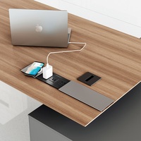 Bureau réglable en hauteur en forme de L à double moteur avec verrouillage par empreinte digitale, disponible en plusieurs couleurs, adapté aux bureaux et aux salles d'étude
