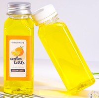 Bouteilles en plastique biodégradable rondes et écologiques de 8 oz avec couvercles, jetables, en vrac, pour boissons
