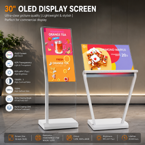 Écran OLED sur pied de 30 pouces, résolution 1080x1920, haute luminosité, écran transparent pour restaurant, magasin de détail, hôtel - Product Image 5
