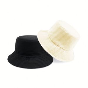 Customized Logo Polyester Cotton Double-sided <b>Reversible</b> <b>Bucket</b> <b>Hat</b> for Fishing Casual Outdoor Traveling Sun Protection - Product Image 2