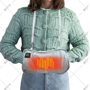 Heated <b>Neck</b> <b>Warmer</b> Gloves Light Gray Polyester Adjustable Temperature Outdoor Fishing Unisex Adult - Product Image 1