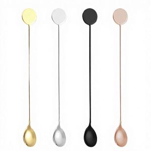 Custom Logo Hot Sale Stainless Steel Metal Mirror Polish Bar <b>Spoon</b> for <b>Coffee</b> Tea Long Stirring Cocktail Mixing - Product Image 4
