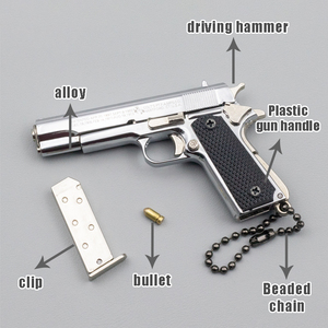 1:3 पैमाने 1911 धातु बंदूक मॉडल कीचेन डिचेबल खिलौना उपहार वास्तविक नहीं है-शॉट नहीं किया जा सकता है - Product Image 4