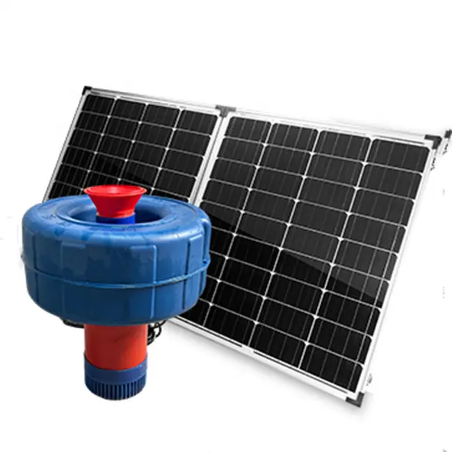 DC solar powered aerator with controller and solar aerator for fish pond and shrimp breeding