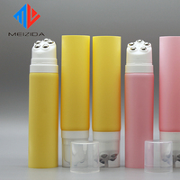 Tubes de massage en plastique D40 100ml/120ml à bouchon à vis incliné 5 billes pour lotion corporelle, masque facial Gua Sha et crème visage, couleur personnalisable