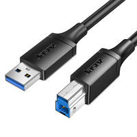 Cable de Datos USB Tipo B de Alta Velocidad Premium, 0.5m 3m, PVC, Conductor de Cobre Puro, Carga Rápida 3A, Blindaje Trenzado, para Escáner de Computadora