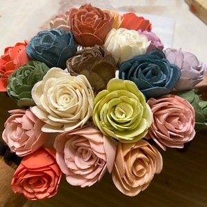 N-169 Assortimento di Fette di <span class=keywords><strong>Legno</strong></span> e Corteccia Floreale, <span class=keywords><strong>Fiori</strong></span> <span class=keywords><strong>in</strong></span> <span class=keywords><strong>Legno</strong></span> Sola con Bastoncini Diffusori per Decorazioni Fai-da-Te e Vasi - Product Image 5