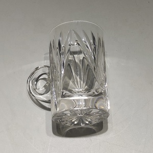 Taza de Vidrio Transparente con Asa, Vaso Acanalado para Beber Café, Té, Vajilla para Fiestas - Product Image 3