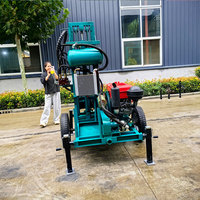 Petite machine de forage portable pour puits d'eau avec pompe à boue pour l'irrigation agricole et les projets de construction rurale