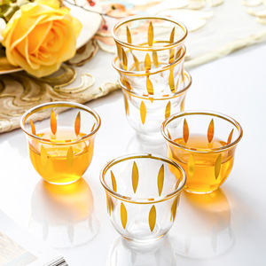 Middle Eastern Style Glass Coffee and Tea <b>Cup</b> <b>Set</b> Arabic Tea <b>Cup</b> <b>Set</b> of 12 Pieces - Product Image 4