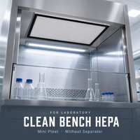 Peralatan Filtrasi Pembersih Udara Filter HEPA Mini Pleat untuk Ruang Bersih di Industri HVAC