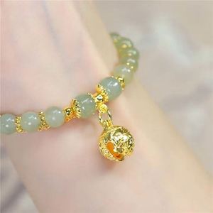 Fashion Imitation Jade Bell Layers <b>Bracelet</b> Natural Crystal Gemstone <b>Beads</b> <b>Gold</b> Handmade Lucky <b>Bracelet</b> for Women - Product Image 3