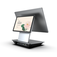 ZOLON WS16A Dual Screen Windows 11 POS 15.6"+11.6" Layar Pelanggan Intel i5 8+128GB SSD Wi-Fi 6 Mesin Kasir MOQ Rendah 10pcs