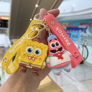 Llavero 3D de Bob Esponja y Patricio Estrella, Colgante de Plástico Kawaii para Mochila, Llaves de Coche, Regalos para Parejas - Product Image 4