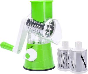 Râpe à tambour rotative de cuisine multifonctionnelle manuelle pour légumes, pommes de terre et fromage avec poignée - Product Image 3