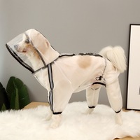 Auf Lager Großhandel Verbesserte Transparente Reflektierende Wasserdichte Hundekleidung Kleine Haustierkleidung Hoodie Pitbull Hunde-Regenmäntel