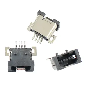 Conector de soquete Fêmea SMT PCB Mini USB 4 Pinos