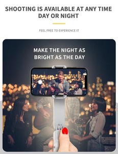 Cardán de disparo inteligente de mano <span class=keywords><strong>L09</strong></span>, <span class=keywords><strong>estabilizador</strong></span> de cardán de vídeo de mano <span class=keywords><strong>L09</strong></span>, trípode de palo Selfie con luz Led - Product Image 5