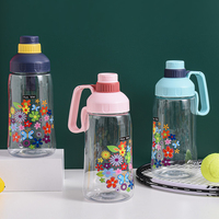 Bouteilles d'eau en plastique personnalisées nouvelle conception bouilloire d'eau froide avec tasses