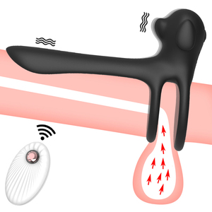 Vibrador de Pene con Anillo para el Pene, Vibración para Parejas, Control Remoto, Estimulador de Clítoris y Vagina, Erección Duradera, Anillo para el Pene para Adultos - Product Image 1