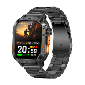 HKSF HT46 <b>Watch</b> <b>Rectangular</b> Black Green Blue Camouflage Wooods Camo SS Silicon Strap Outdoor Adventure Smart <b>Watches</b> 1200mAH - Product Image 4