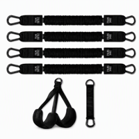 Bandas de Resistencia para Ejercicios de Alta Resistencia 75LBS, Bandas de Ejercicio Cubiertas de Tela con Mosquetón Metálico para Entrenamiento de Fuerza en Casa