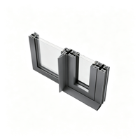 Portes à battants en aluminium à double vitrage insonorisé, ouverture vers l'intérieur ou vers l'extérieur, avec rail en acier inoxydable auto-adhésif