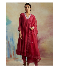 Nouvelle tenue ethnique Gharara, vêtements en coton lourd avec broderie, haut décontracté, palazzo, dupatta, vêtements indiens et pakistanais - Product Image 4