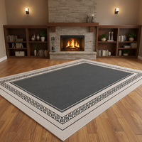 Tapis en polyester pour salon, style crème, tapis de canapé moderne, lavable, essuyable, antidérapant, chambre à coucher, chevet, luxe léger, haut de gamme