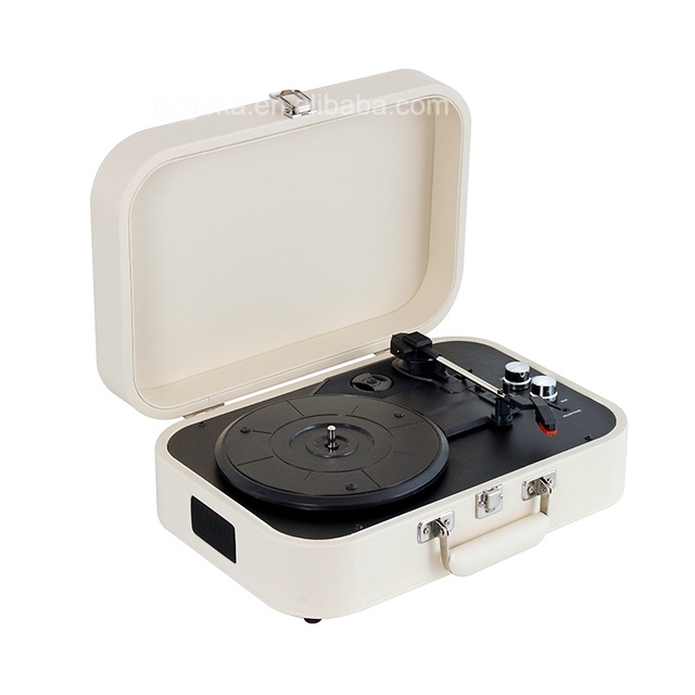 Portable Suitcase Turntable Record Player Hifi Sound Speakers With 10 Meters 5.0 Blue Tooth
