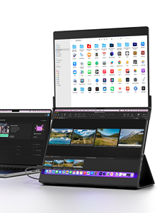 Jsaux flipgo xách tay màn hình một màn hình với <span class=keywords><strong>2</strong></span> màn hình hỗ trợ <span class=keywords><strong>Windows</strong></span> Mac một kết nối cáp có thể gập lại màn hình - Product Image 3