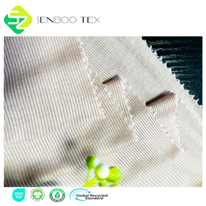 Canotta tagliata a coste rosa Nude nebbiosa a coste in tessuto a maglia con colori personalizzati 120gsm in bambù 100% 2x2 costine di peso medio - Product Image 4